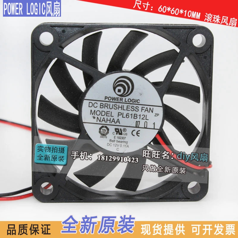 파워 로직 PL61B12L 12V 6010 사일런스 6CM 냉각팬JFG