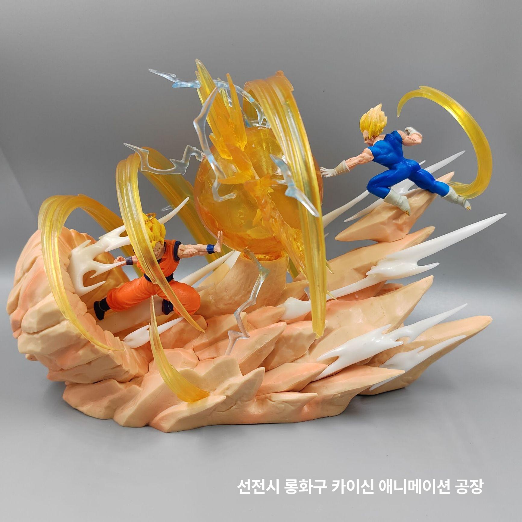슈퍼 사이어인 GK 손오공 베지터 마인부우 액션 대형 피규어 장식 선물 마인부우vs손오공 이미지 7