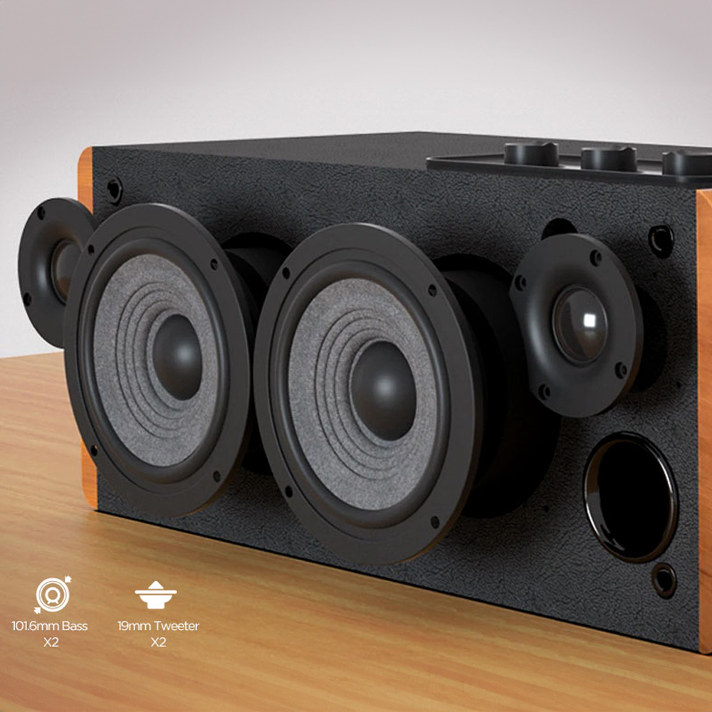 브리츠 모던 레트로 디자인 블루투스 5.0 스피커 RMS 70W 리모컨 오디오 앰프 EQ - 상세 이미지 4