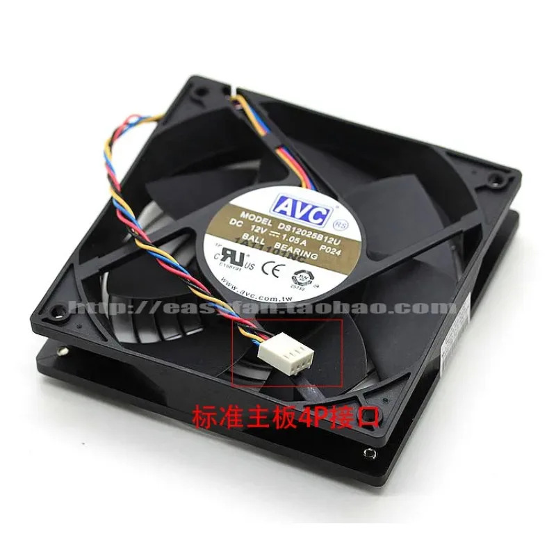 JFG C DS12025B12U 12CM 112V 1.05A 4핀 PWM 냉각팬
