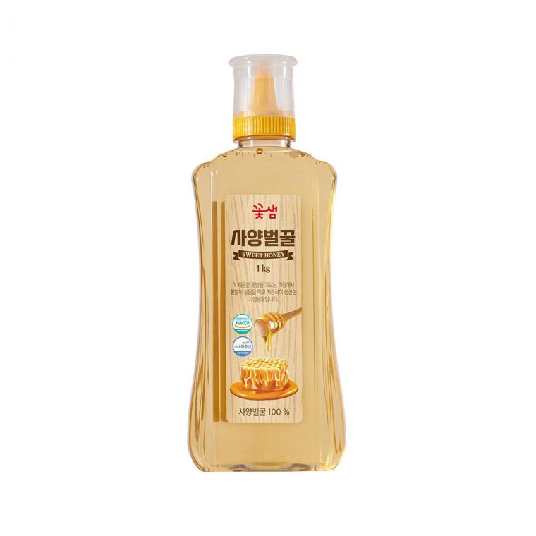 꽃샘 사양벌꿀 1kg 국내산 튜브형 - 상품 이미지