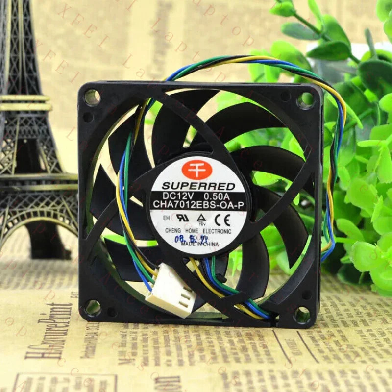 C 7015 CHA7012EBS-OA-P 70mm DC 12V 0.5A 4선 서버 인버터 축방향 냉각팬