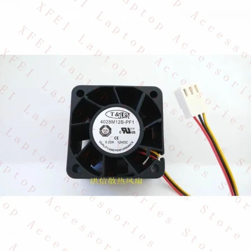 C TT 팬4028M12B-PF1 DC12V 0.22A 3선 40x40x28MM 냉각팬
