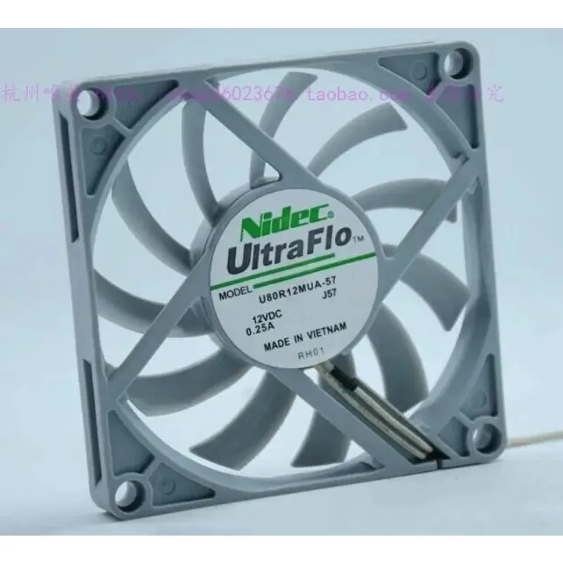 JFG 니덱 U80R12MUA-57 12V 0.25A 8010 8CM 2선식 냉각팬