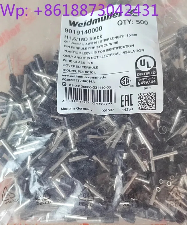 전체 패키지 새 오리지널 Weidmller end H1.5/18D SW 9019140000