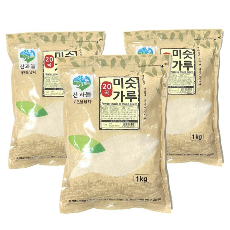 산과들 20 곡물 미숫가루 식사대용 선식 1kg 3개 - 상품 이미지