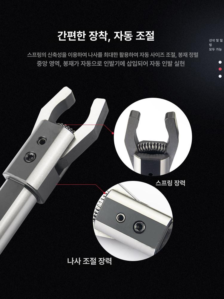 CNC 바피더 선반 풀러 봉재 클로 오토링크 자동 LLQ-W16 블랙 사각 2-40mm - 상세 이미지 3