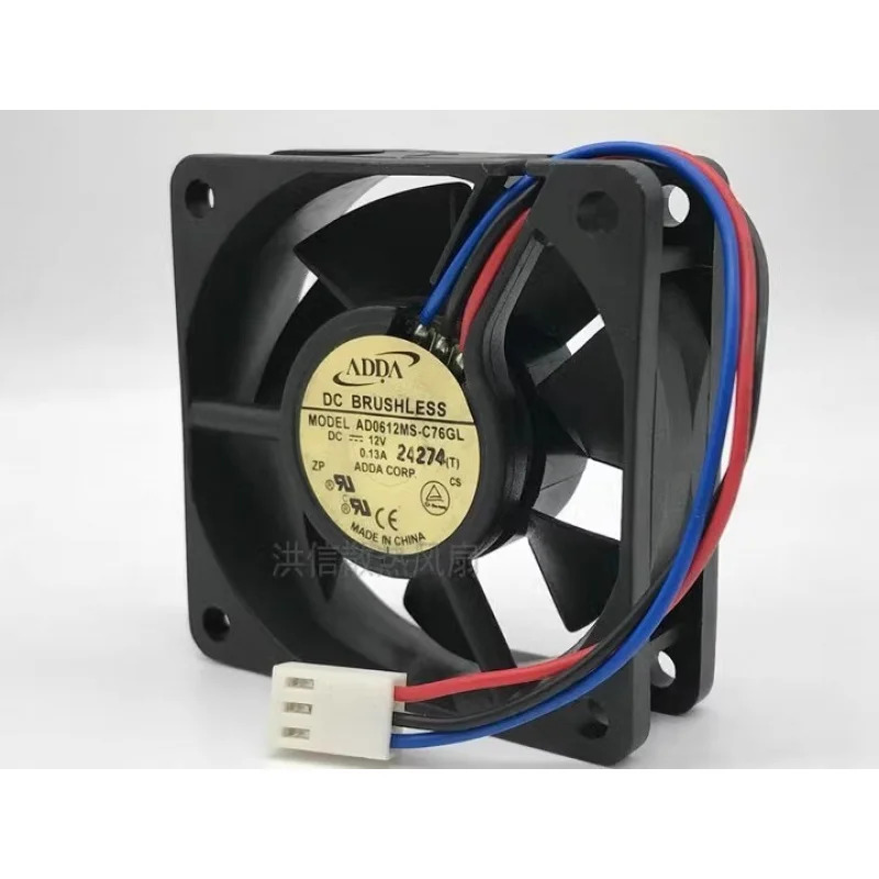 C ADDA 팬AD0612MS-C76GL 12V 0.13A 6020 6CM 3와이어