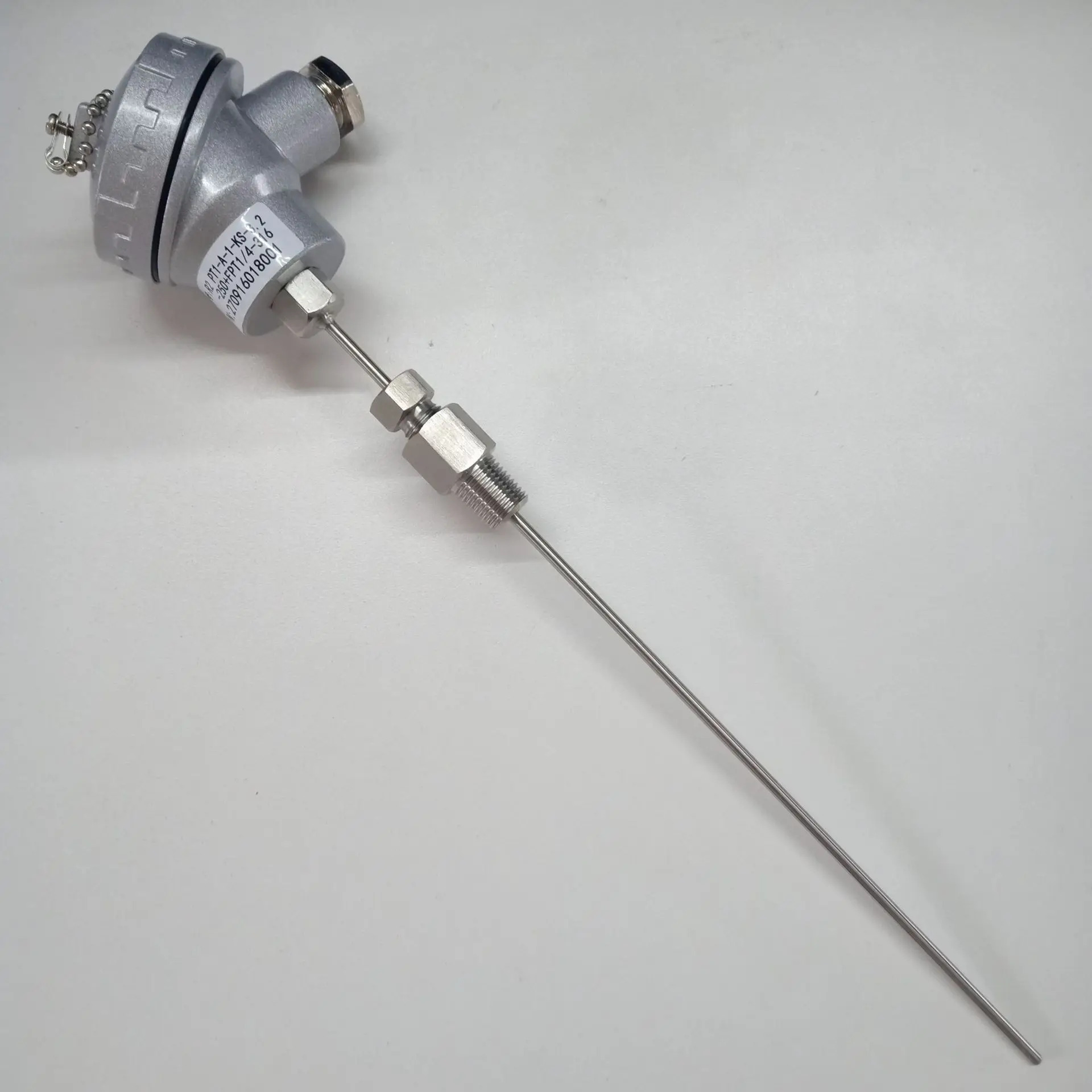 대만 EYC 온도 센서 파이프 직경 3.2MM 길이 250MM 이동식 나사 1/4 316 재질