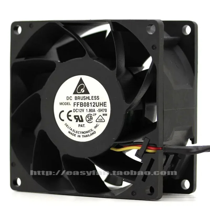 델타 FFB0812UHE 8038 12V 1.8A 8CM 3핀 냉각팬JFG
