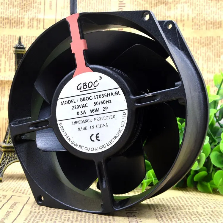 GBOC-17055HA2BL 220V 알루미늄 쉘 금속 고온 방지 172MM 주파수 변환기 팬