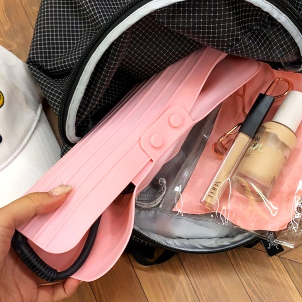 고데기가방 봉고데기 휴대 여행용 파우치 핑크 - 상품 이미지