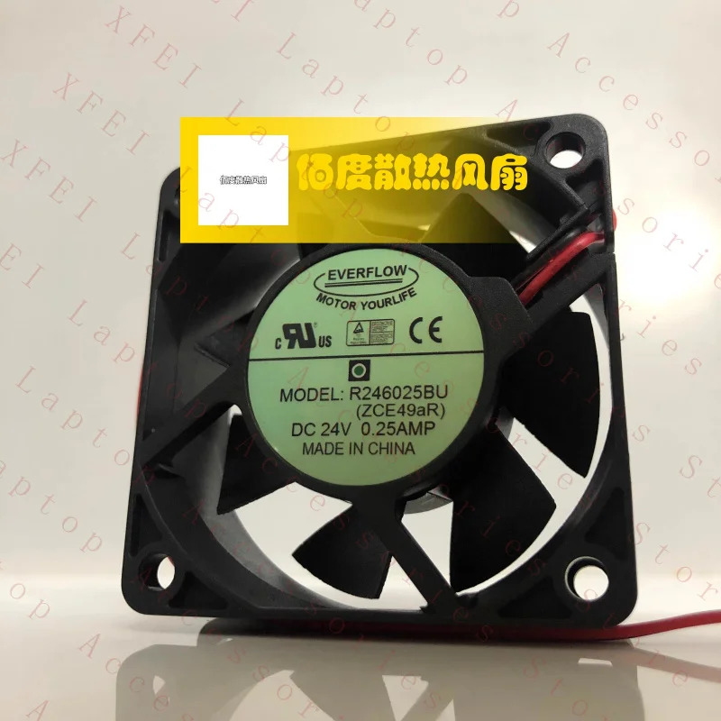 C R246025BU DC24V 0.25A 6CM 6025 2선 인버터 팬