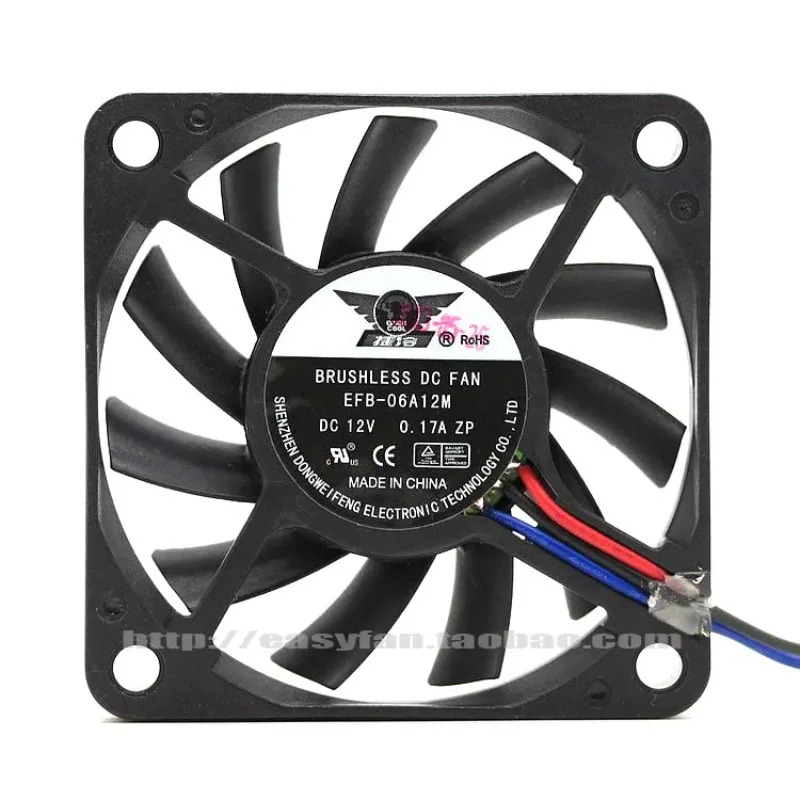 JFG 신형 동위펑 DWPH EFB-06A12M 6010 dc12V 0.17A 저소음 냉각팬