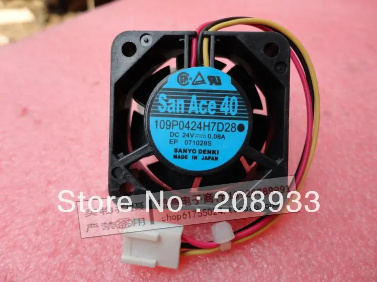 109P0424H7D08 DC24V 0.08A 40x40x15MM 4CM 팬