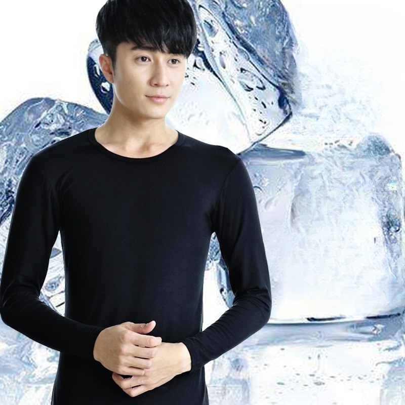 남자 냉감긴팔 여름 시원한 작업복 등산복 낚시 골프 운동복 라운드넥 쿨링 흡한속건 통기성 - 상세 이미지 2