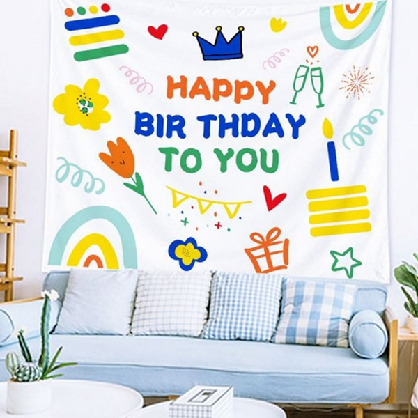 포토존 생일 파티 포스터 현수막 생일 벽장식 데코 배경 - 상품 이미지