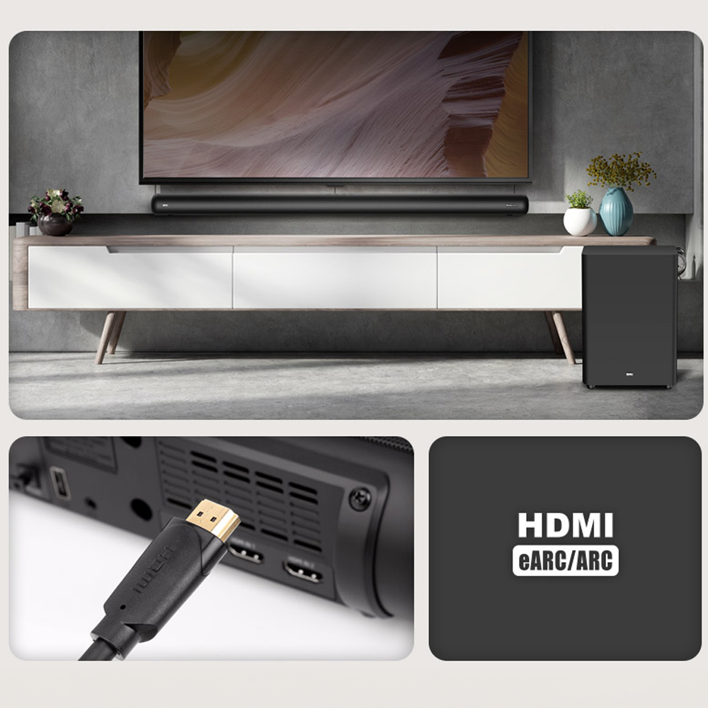 브리츠 돌비에트모스 서라운드 블루투스 사운드바 시스템 LED TV 스피커 + 180W 우퍼 - 상세 이미지 3