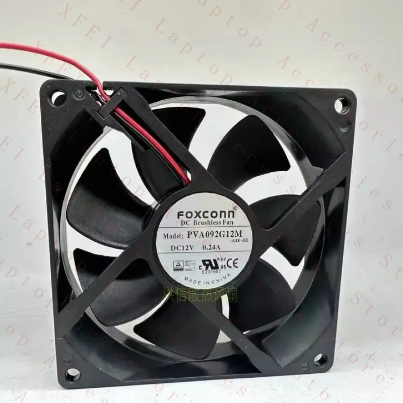C FOXCONN 팬PVA092G12M DC12V 0.24A 9225 92x25MM 2선 냉각팬