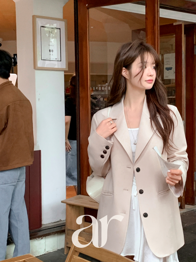[자체제작] (MADE) 싱글 버튼 뒷트임 테일러드 자켓 jk3059 이미지 2