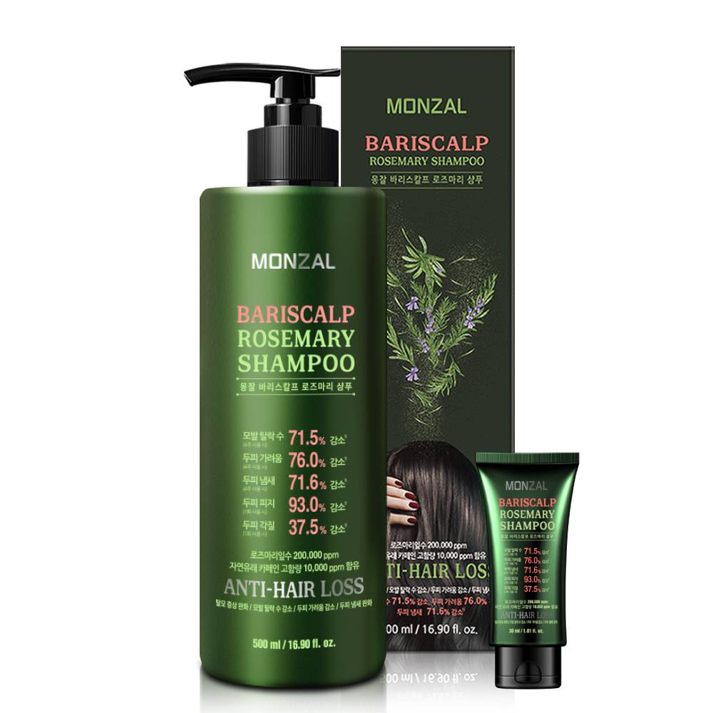 허성범 PICK 몽잘 바리스칼프 로즈마리 샴푸 탈모증상완화 기능성 500ml + 30ml, 1개 이미지 3