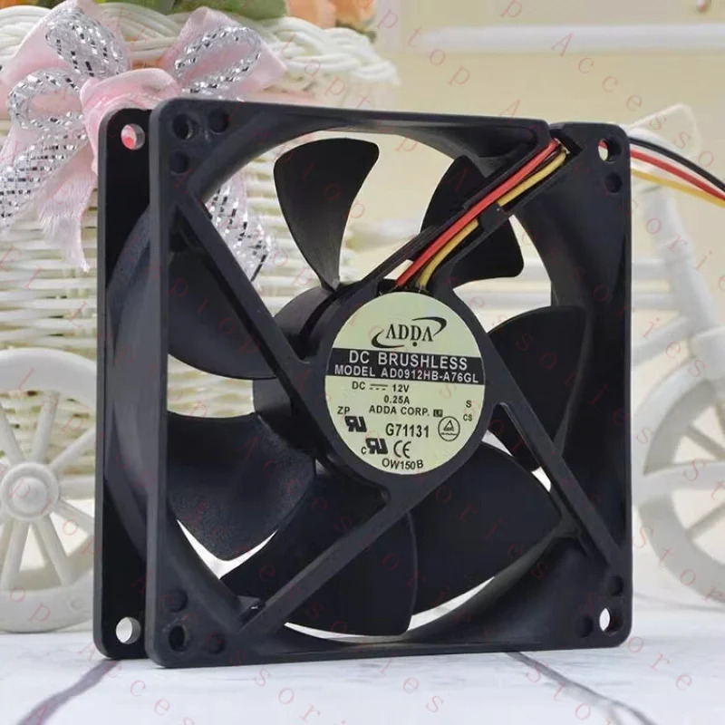 C AD0912HB-A76GL 9025 DC12V 0.25A 9CM 3선 냉각팬