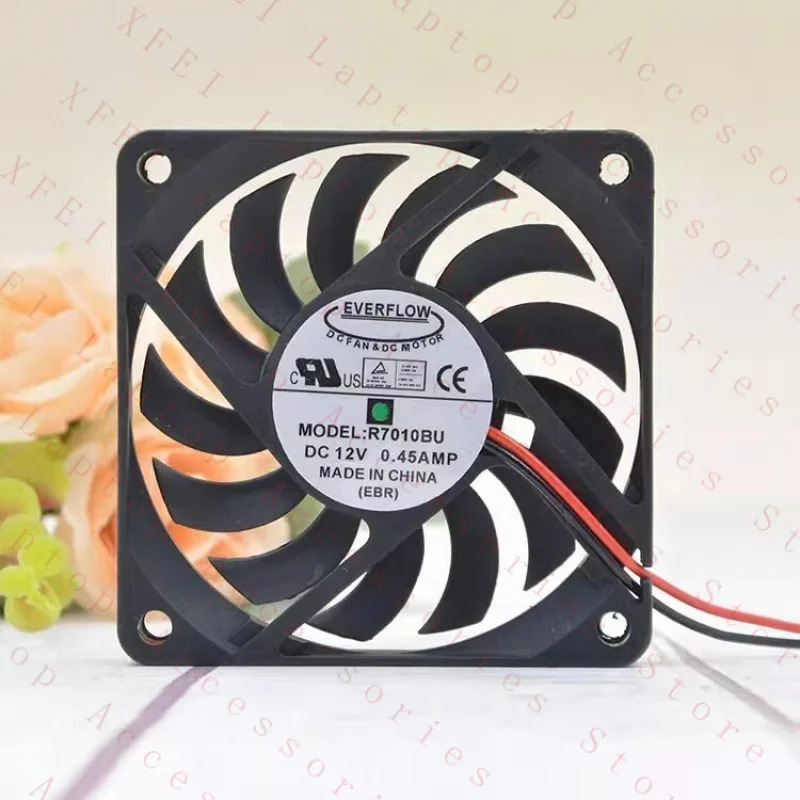 C R7010BU 7010 DC12V 0.45A 7cm 2선식 냉각팬