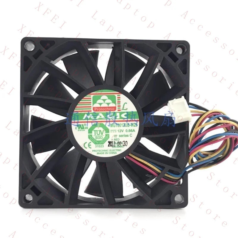 MAGIC M8012UB-W25 12V 0.66A 8025 8CM 4선 PWM 냉각팬