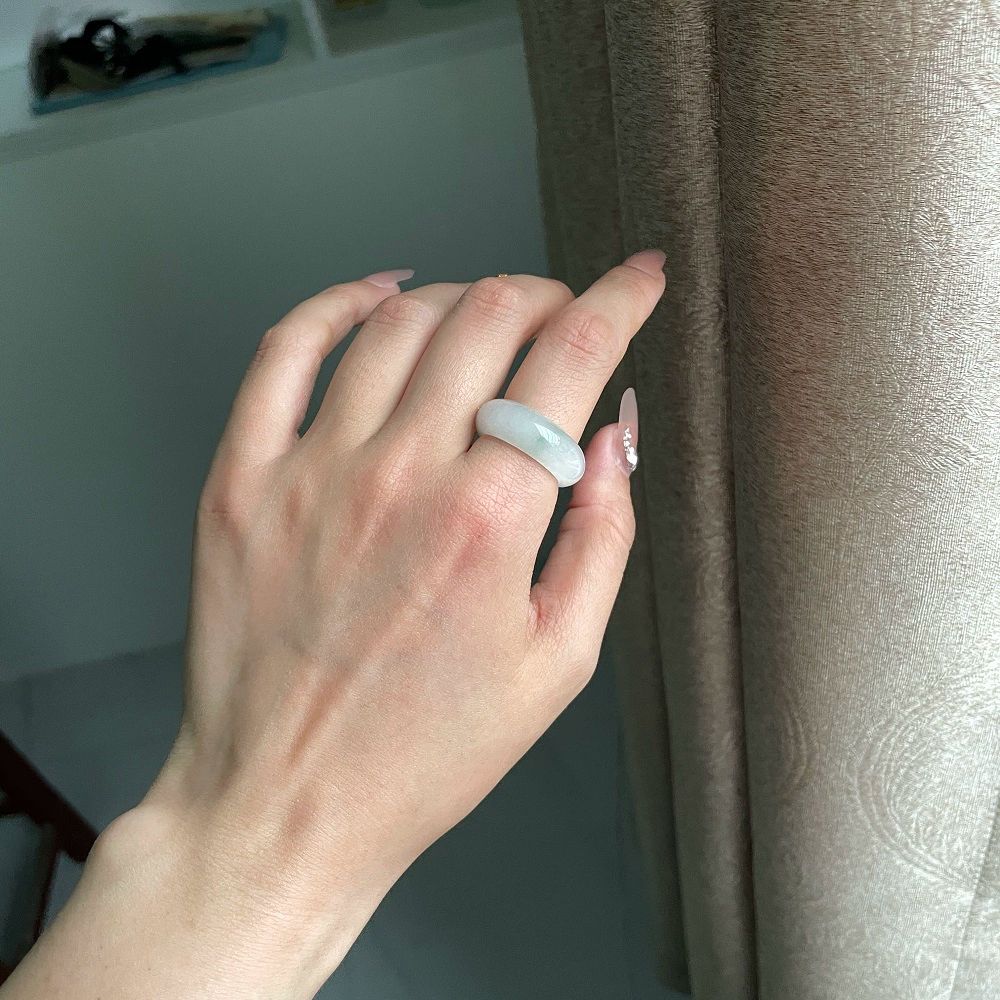 옥가락지 커플링 여성 옥반지 옥구슬 마노 금상석 한복 주얼리 결혼식 돌잔치 - 상세 이미지 4