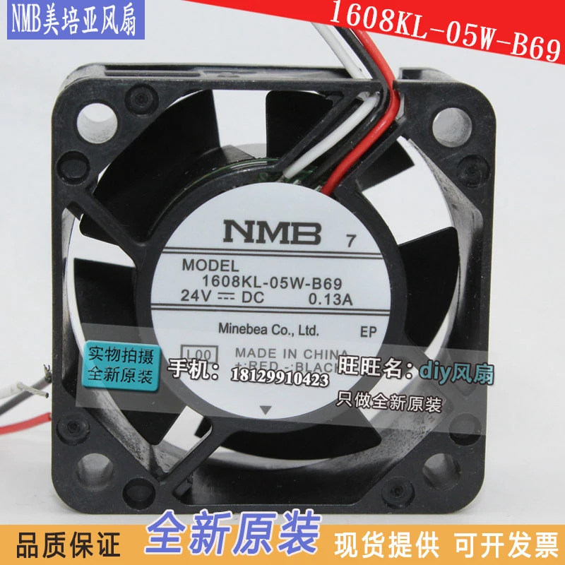 JFG NMB-MAT Minebea 1608KL-05W-B69 04020VA-24P-BL 24V 0.13A 4020 Fanuc 냉각팬용