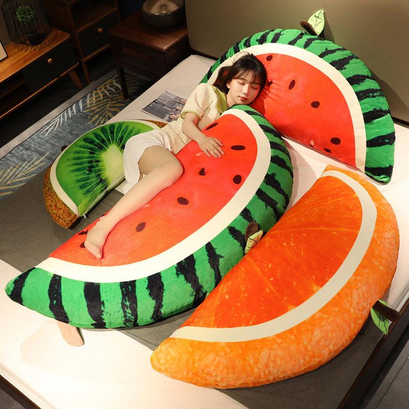 수박 키위 오렌지 베개 바디필로우 안고자는 인형 소파 수박 125cm - 상품 이미지