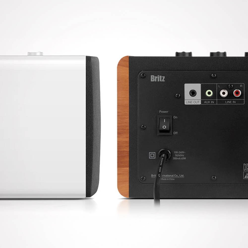 브리츠 모던 레트로 디자인 블루투스 5.0 스피커 RMS 70W 리모컨 오디오 앰프 EQ 이미지 6