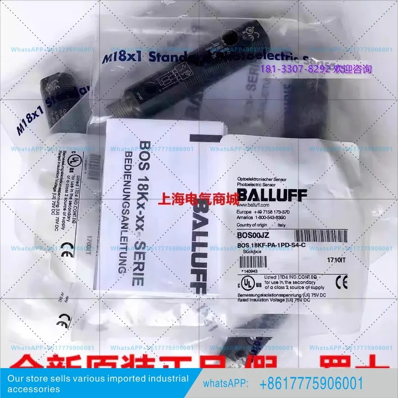 BALLUFF 확산 반사 센서 BOS 18KF-PA-1PD-S4-C