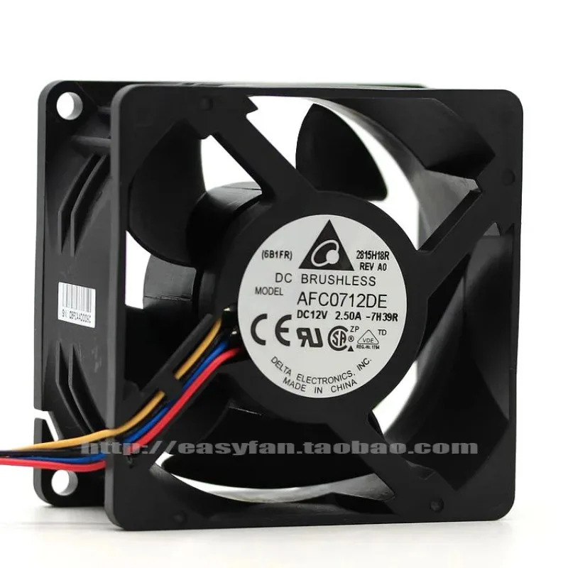 JFG 신형 DELTA AFC0712DE 7CM 7038 12V 2.50A 4PIN 냉각팬