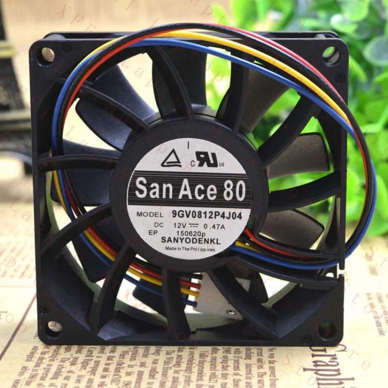 San Ace 9GV0812P4J04 mm DC 12V 0.47A 4핀냉각팬