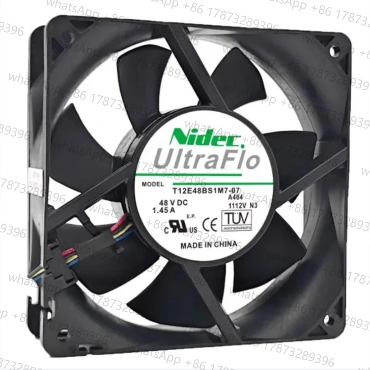 NIDEC T12E48BS1M7-07 A464 48VDC 1.45A 4선 냉각팬쿨링팬