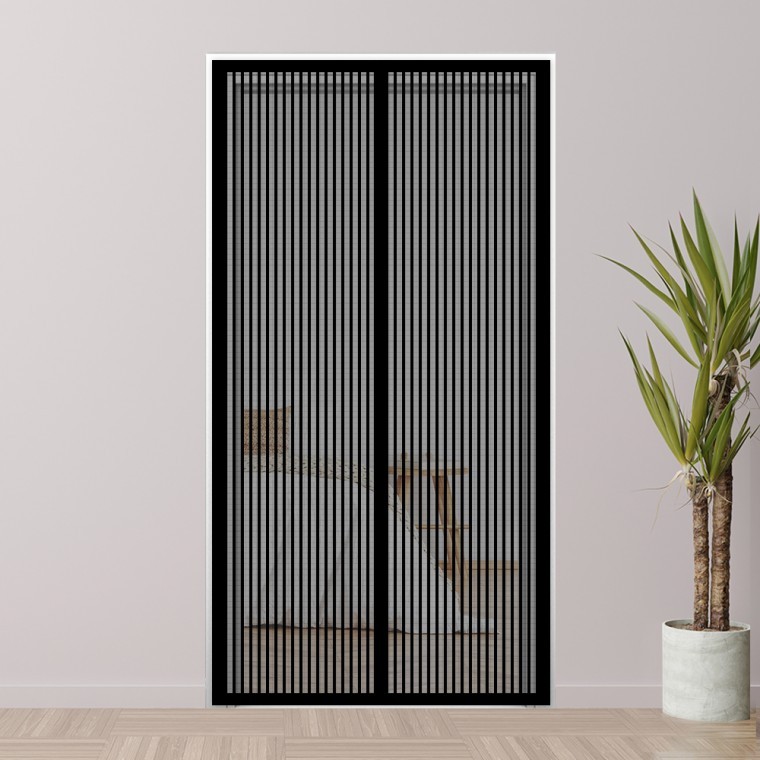 방충네트 자석 문 모기장(100x210cm) 블랙 - 상품 이미지