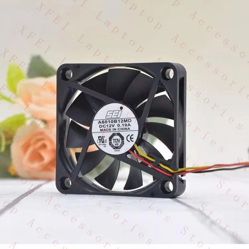 SEI A6010B12MD DC12V 0.19A 6CM 6010 듀얼 볼 CPU냉각팬C