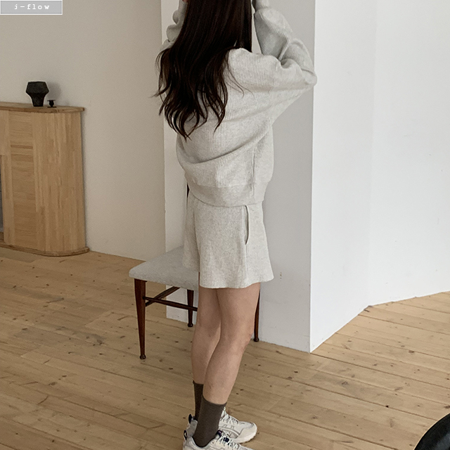 토플 밴딩 자수 와플 반바지 4col 봄 여름 트레이닝 숏 4부 데일리 포켓 제이플로우 이미지 8