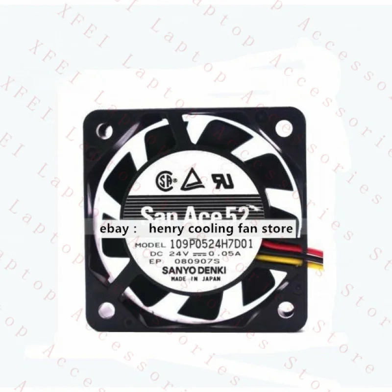 F 109P0524H7D01 DC 24V 0.05A 50x50x15MM 3선 축방향 냉각팬 za