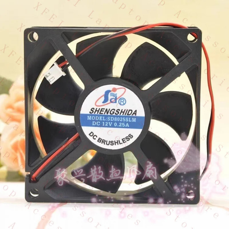 C SD8025SLM DC12V 0.25A 8CM 8025 2선식 냉각팬