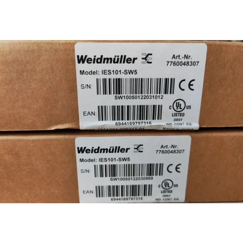 오리지널 Weidmller 산업이더넷 비형 스위치 IES101-SW5 7760048307