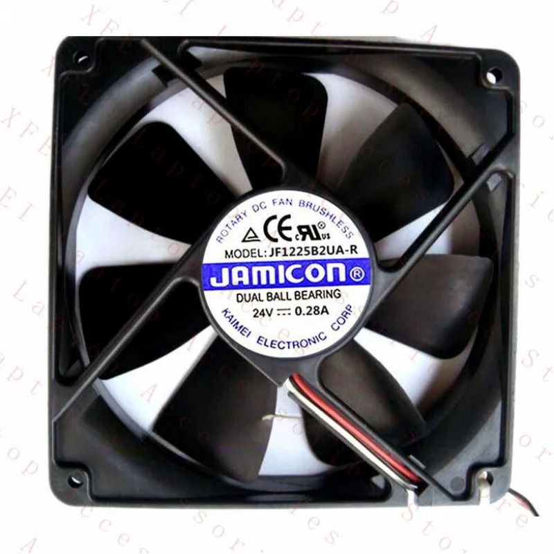 JCON 24V 0.28A 1120 x 120 25mm 12CM 듀얼 베어링 팬 드라이브 3선식 A