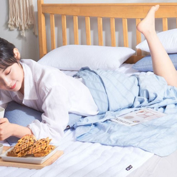 얇은 여름 홑이불 이중직 간절기 홑이불 워싱 이불 학생 성인 - 상품 이미지