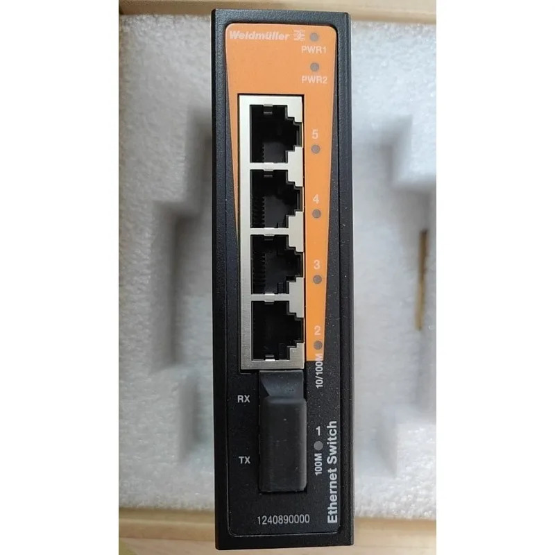 오리지널 Weidmller 산업이더넷 커넥터 IE-SW-BL05-4TX-1SC1240890000 1PCS