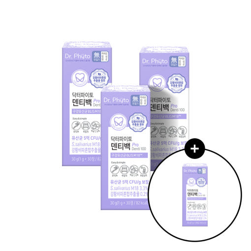 닥터파이토 덴티백프로 구강유산균 BLIS M18 프로바이오틱스 프리바이오틱스 유산균 : 닥터파이토