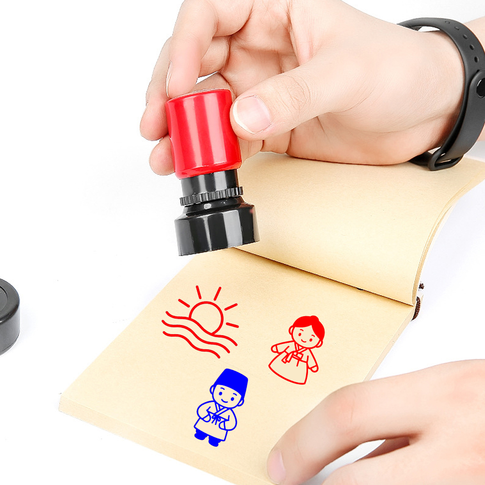 더봄리빙 만년 새해 스탬프 도장 학원 참잘했어요 결재 선생님 교사 학원 네임 - 상세 이미지 3