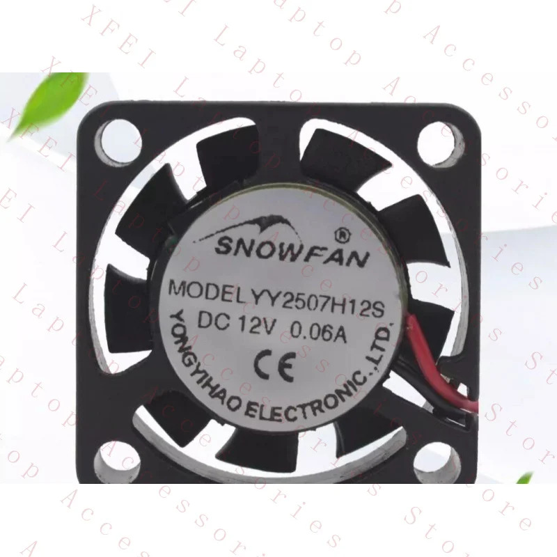 C YY2507H12S DC12V 0.06A 2.5cm 2507 2선식 냉각팬