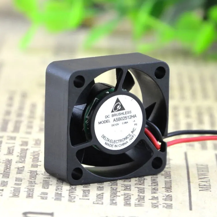 델타 2510 ASB02512HA 12V 0.06A 2선 2.5cm 프로젝터 냉각팬