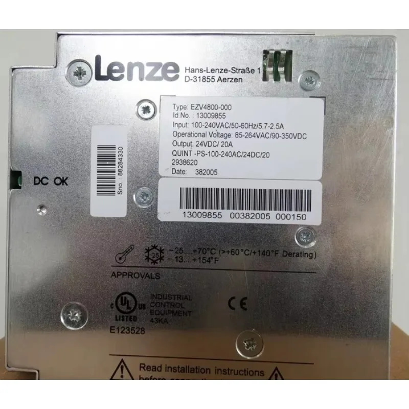 Ezv4800000 24v 20a 230v AC 전원공급장치 비 전컨트롤러 오리지널 패키지